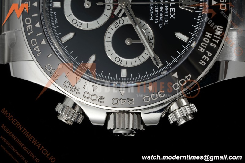 Rolex - Daytona 126500LN 40mm CER 904L SS/SS Black Clean Plus DD4131 | 롤렉스 데이토나 126500LN 40mm 세라믹 베젤 904L 스테인리스 스틸/스테인리스 스틸 블랙 다이얼 클린 팩토리 플러스 DD4131 무브먼트