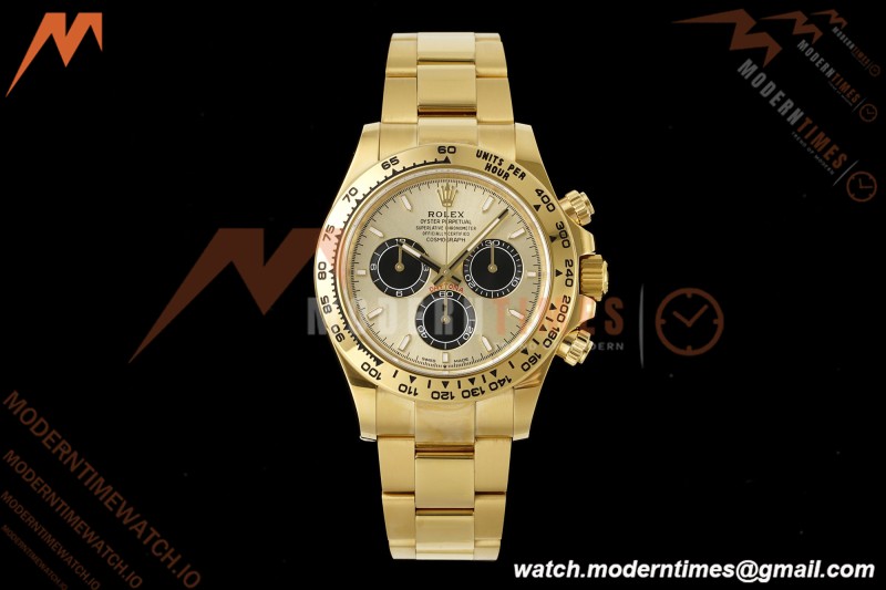 Rolex - Daytona 126508 40mm Gain Weight YG/YG Gold/Blk/Stk Clean Plus DD4131 | 롤렉스 데이토나 126508 40mm, 무게 증가 버전, 옐로우 골드/옐로우 골드, 블랙 다이얼, 스틸 브레이슬릿, 클린 팩토리 제작, DD4131 무브먼트 탑재