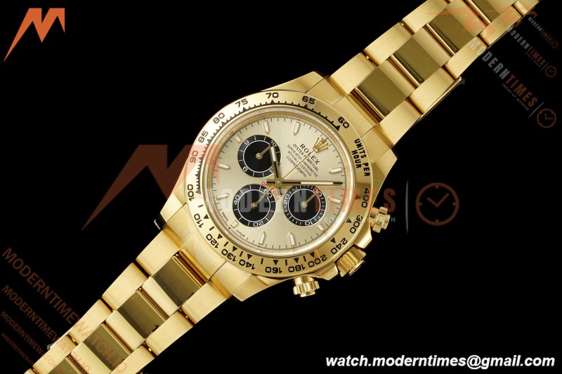Rolex - Daytona 126508 40mm Gain Weight YG/YG Gold/Blk/Stk Clean Plus DD4131 | 롤렉스 데이토나 126508 40mm, 무게 증가 버전, 옐로우 골드/옐로우 골드, 블랙 다이얼, 스틸 브레이슬릿, 클린 팩토리 제작, DD4131 무브먼트 탑재