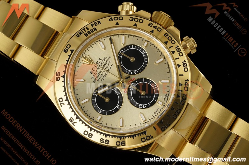 Rolex - Daytona 126508 40mm Gain Weight YG/YG Gold/Blk/Stk Clean Plus DD4131 | 롤렉스 데이토나 126508 40mm, 무게 증가 버전, 옐로우 골드/옐로우 골드, 블랙 다이얼, 스틸 브레이슬릿, 클린 팩토리 제작, DD4131 무브먼트 탑재