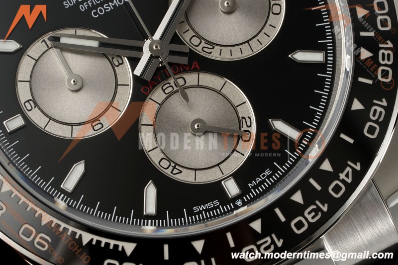 Rolex - Daytona 126519LN 40mm Gain Weight CER/SS/RU BLK/GRY/STK Clean Plus DD4131 | 롤렉스 데이토나 126519LN 40mm, 무게 증가 버전, 세라믹/스테인리스 스틸/러버 소재, 블랙/그레이 다이얼, 스틸 브레이슬릿, 클린 팩토리 제작, DD4131 무브먼트 탑재