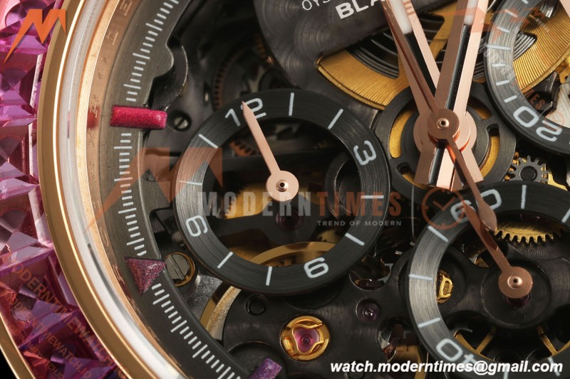 Rolex - Daytona Rainbow Blaken 116595 RBOW 40mm RG/RG Diamond Skeleton Sonic DD4130