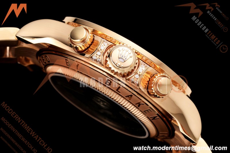 Rolex - Daytona Rainbow Blaken 116595 RBOW 40mm RG/RG Diamond Skeleton Sonic DD4130