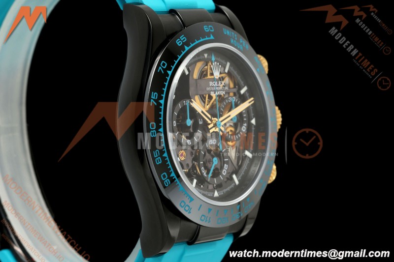 Rolex - Daytona Blaken 40mm Black PVD/RU Tiffany Blue Skeleton Sonic DD4130
