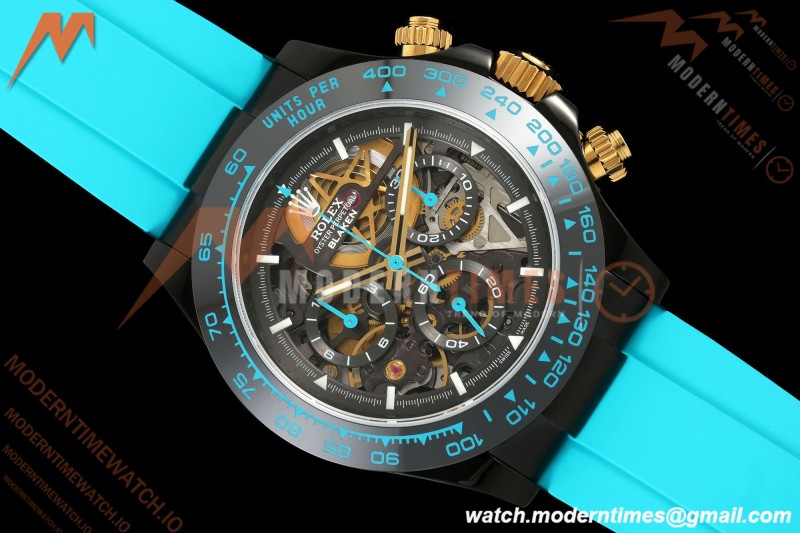 Rolex - Daytona Blaken 40mm Black PVD/RU Tiffany Blue Skeleton Sonic DD4130