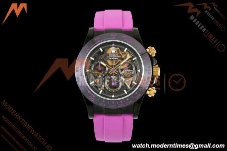 Rolex - Daytona Blaken 40mm Black PVD/RU Purple Skeleton Sonic DD4130
