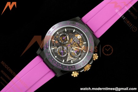 Rolex - Daytona Blaken 40mm Black PVD/RU Purple Skeleton Sonic DD4130