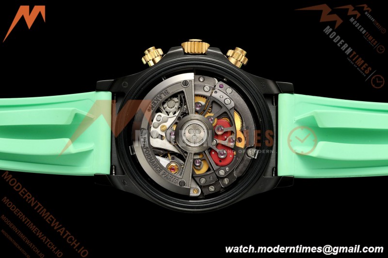 Rolex - Daytona Blaken 40mm Black PVD/RU Mint Green Skeleton Sonic DD4130