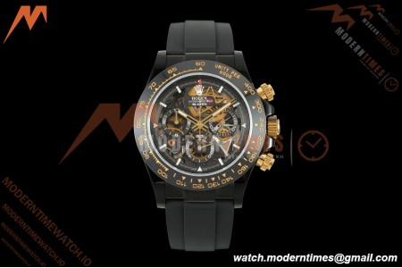 Rolex - Daytona Blaken 40mm Black PVD/RU Cronus Art Gold Skeleton Sonic DD4130