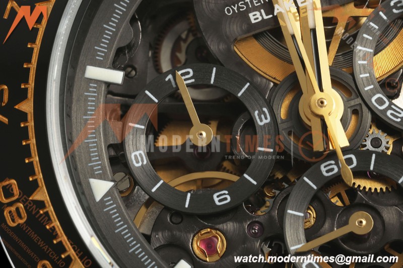Rolex - Daytona Blaken 40mm Black PVD/RU Cronus Art Gold Skeleton Sonic DD4130