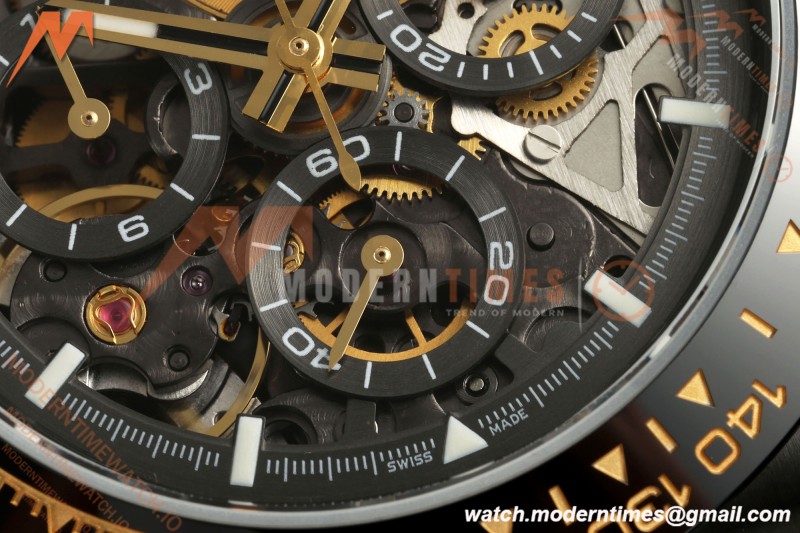Rolex - Daytona Blaken 40mm Black PVD/RU Cronus Art Gold Skeleton Sonic DD4130