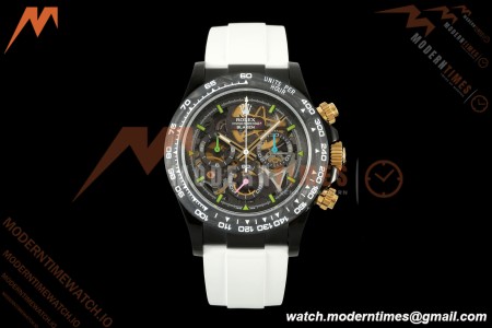Rolex - Daytona Blaken 40mm NTPT PVD/RU White Skeleton Sonic DD4130