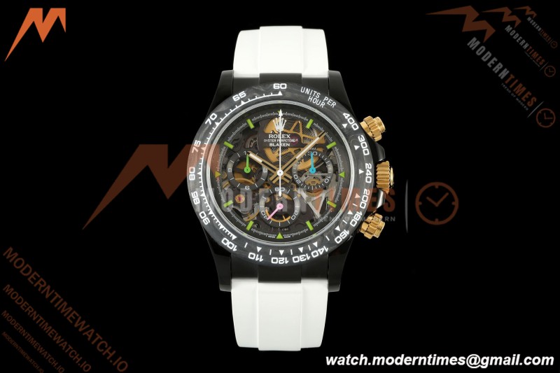 Rolex - Daytona Blaken 40mm NTPT PVD/RU White Skeleton Sonic DD4130