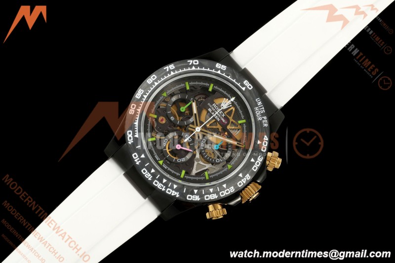 Rolex - Daytona Blaken 40mm NTPT PVD/RU White Skeleton Sonic DD4130