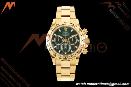 Rolex - Daytona 116508 Gain Weight 40mm 904L YG/YG Grn/Stk VSF DD4130