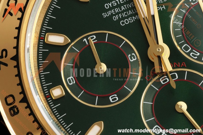 Rolex - Daytona 116508 Gain Weight 40mm 904L YG/YG Grn/Stk VSF DD4130