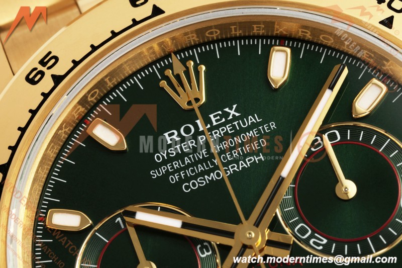 Rolex - Daytona 116508 Gain Weight 40mm 904L YG/YG Grn/Stk VSF DD4130