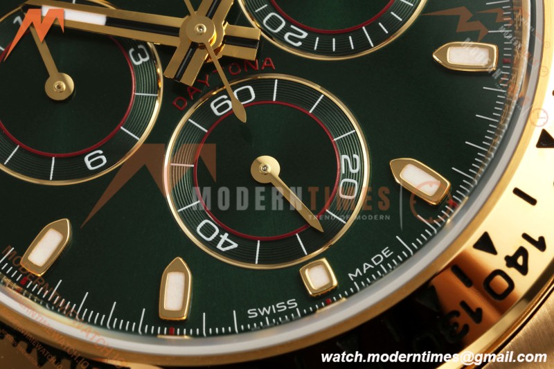 Rolex - Daytona 116508 Gain Weight 40mm 904L YG/YG Grn/Stk VSF DD4130