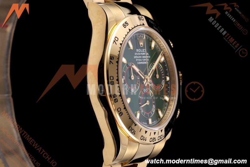 Rolex - Daytona 116508 40mm Gain Weight YG/YG Grn/Stk AVF DD4130