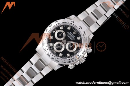 Rolex - Daytona 116509 40mm Gain Weight SS/SS Blk/Diam AVF DD4130