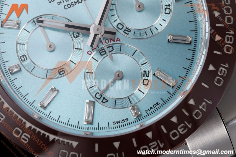 Rolex - Daytona 116506 40mm Gain Weight Brn CER/SS I-Blu/Dia AVF DD4130 | 롤렉스 - 데이토나 116506 40mm 중량 증가 브라운 CER/SS I-블루/다이아몬드 AVF DD4130