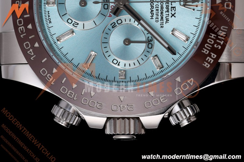 Rolex - Daytona 116506 40mm Gain Weight Brn CER/SS I-Blu/Dia AVF DD4130 | 롤렉스 - 데이토나 116506 40mm 중량 증가 브라운 CER/SS I-블루/다이아몬드 AVF DD4130