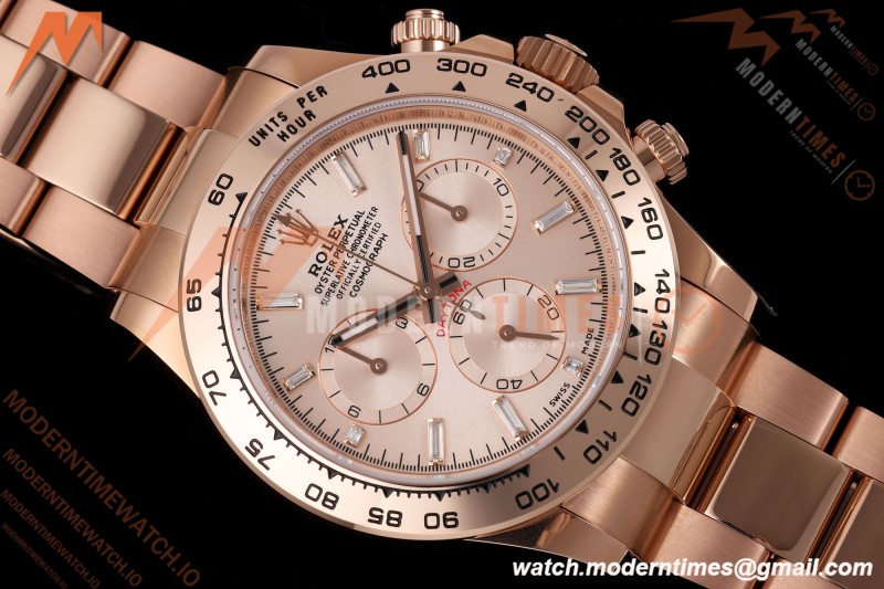 Rolex - Daytona 116505 40mm Gain Weight RG/RG Pink/Dia AVF DD4130 | 롤렉스 - 데이토나 116505 40mm 무게 증량 버전 로즈골드 RG/RG 핑크/다이아 AVF DD4130