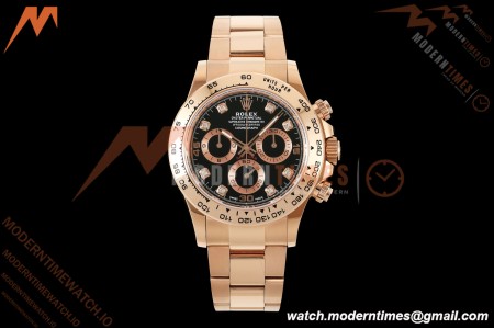 Rolex - Daytona 116505 40mm Gain Weight RG/RG Blk/Dia AVF DD4130