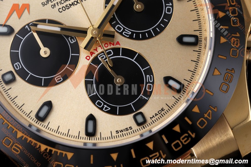 Rolex - Daytona 116518LN 40mm Gain Weight CER/YG/RU Gold/Blk/Stk AVF DD4130 | 롤렉스 - 데이토나 116518LN 40mm 무게 증량 버전 세라믹/옐로우골드/러버 골드/블랙/바 인덱스 AVF DD4130