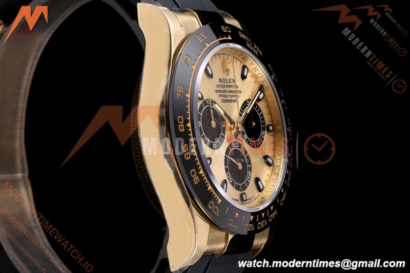 Rolex - Daytona 116518LN 40mm Gain Weight CER/YG/RU Gold/Blk/Stk AVF DD4130 | 롤렉스 - 데이토나 116518LN 40mm 무게 증량 버전 세라믹/옐로우골드/러버 골드/블랙/바 인덱스 AVF DD4130