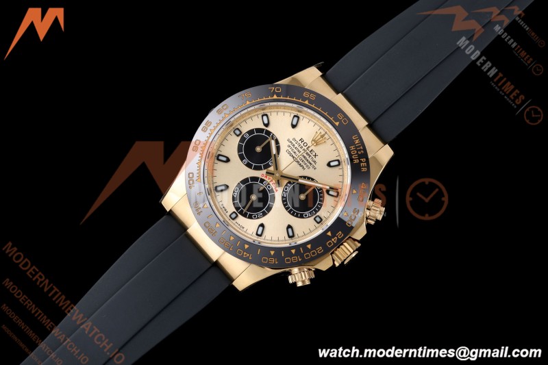 Rolex - Daytona 116518LN 40mm Gain Weight CER/YG/RU Gold/Blk/Stk AVF DD4130 | 롤렉스 - 데이토나 116518LN 40mm 무게 증량 버전 세라믹/옐로우골드/러버 골드/블랙/바 인덱스 AVF DD4130