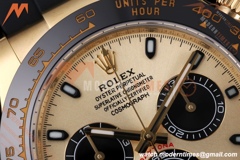 Rolex - Daytona 116518LN 40mm Gain Weight CER/YG/RU Gold/Blk/Stk AVF DD4130 | 롤렉스 - 데이토나 116518LN 40mm 무게 증량 버전 세라믹/옐로우골드/러버 골드/블랙/바 인덱스 AVF DD4130