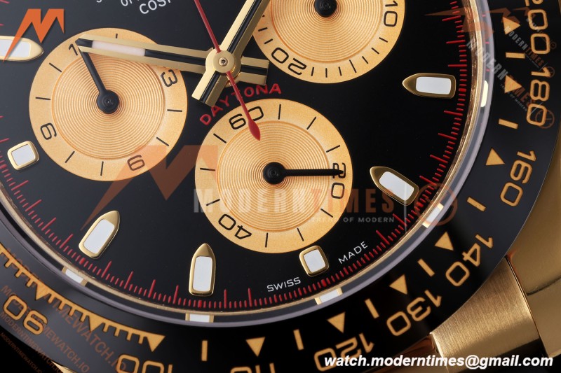 Rolex - Daytona 116518LN 40mm Gain Weight CER/YG/RU Blk/Gold/Stk AVF DD4130
