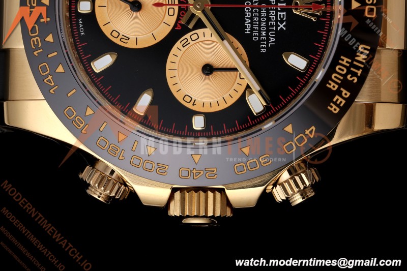 Rolex - Daytona 116518LN 40mm Gain Weight CER/YG/RU Blk/Gold/Stk AVF DD4130