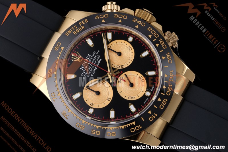 Rolex - Daytona 116518LN 40mm Gain Weight CER/YG/RU Blk/Gold/Stk AVF DD4130