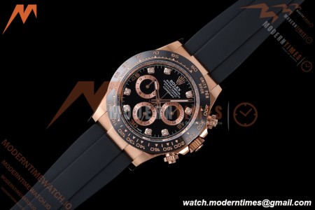 Rolex - Daytona 116515LN 40mm Gain Weight RG/RU Blk/Dia AVF DD4130