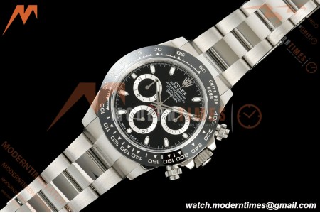 Rolex - Daytona 116500LN 40mm 904L SS/SS Blk/Stk UFO SH-TW4130 Free Sprung