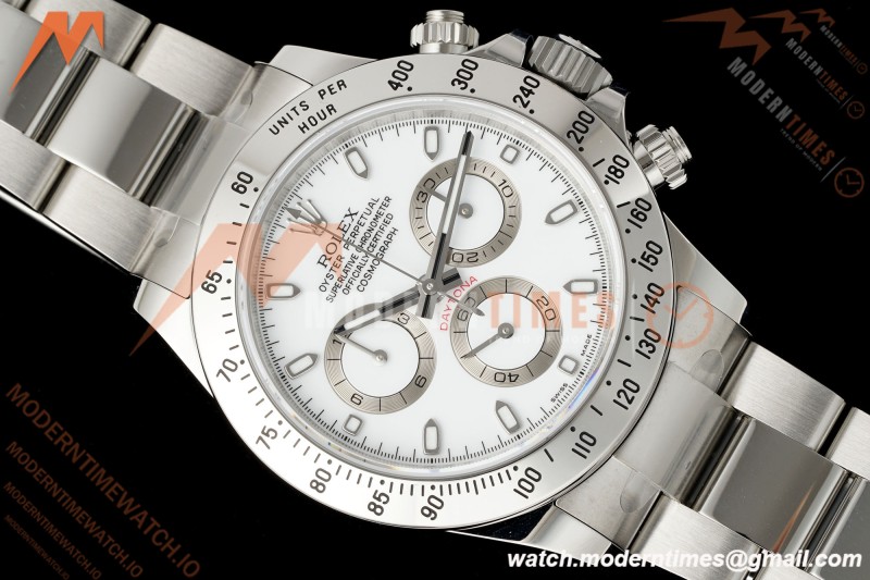 Rolex - Daytona 116520 40mm 904L SS/SS Wht/Stk VSF DD4130