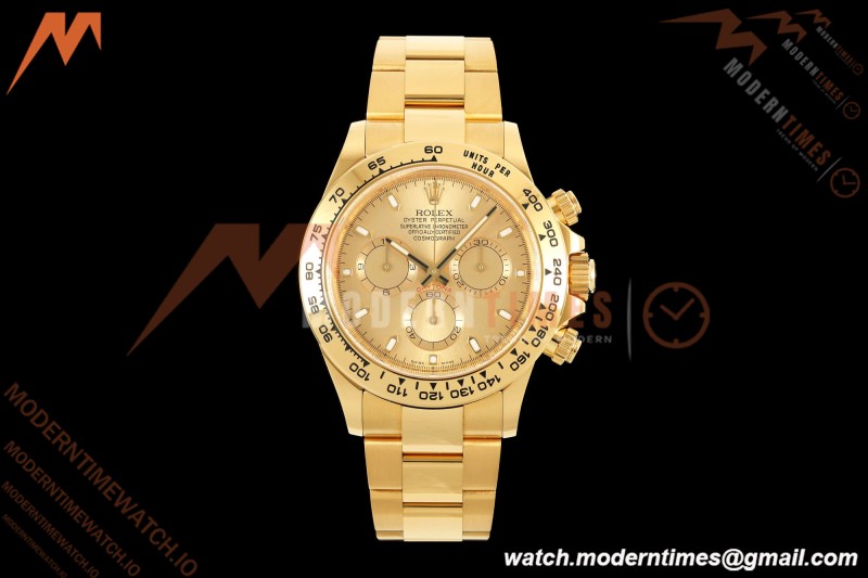 Rolex - Daytona 116508 40mm 904L YG/YG Champ/Stk VF DD4130