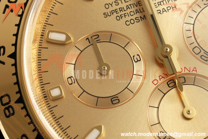 Rolex - Daytona 116508 40mm 904L YG/YG Champ/Stk VF DD4130