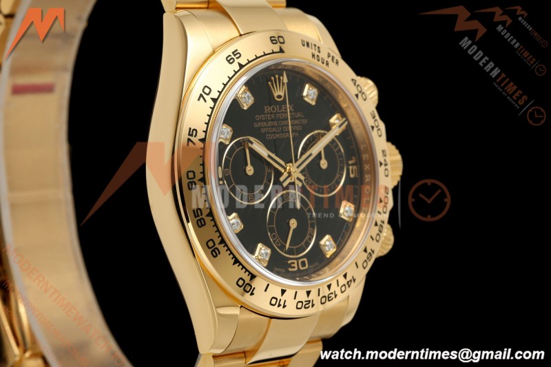 Rolex - Daytona 116508 40mm 904L YG/YG Blk/Dia VF DD4130