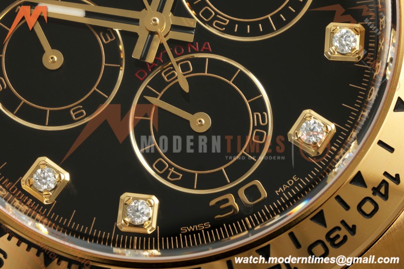 Rolex - Daytona 116508 40mm 904L YG/YG Blk/Dia VF DD4130