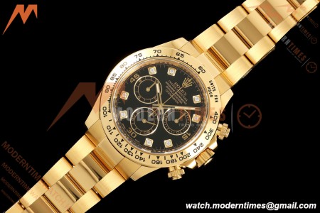 Rolex - Daytona 116508 40mm 904L YG/YG Blk/Dia VF DD4130