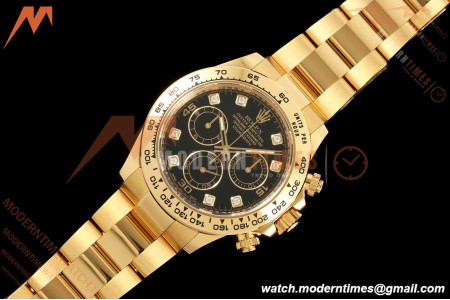 Rolex - Daytona 116508 40mm 904L YG/YG Blk/Dia VF DD4130