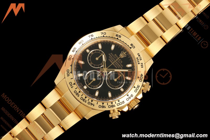 Rolex - Daytona 116508 40mm 904L YG/YG Blk/Stk VF DD4130