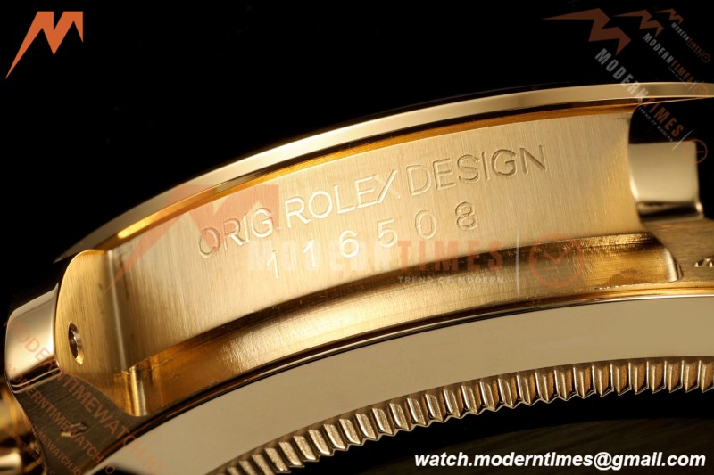 Rolex - Daytona 116508 40mm 904L YG/YG Blk/Stk VF DD4130