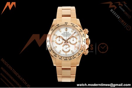 Rolex - Daytona 116505 40mm RG/RG Wht/Stk VF DD4130