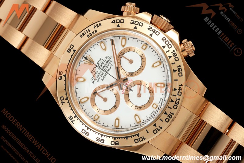 Rolex - Daytona 116505 40mm RG/RG Wht/Stk VF DD4130