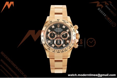 Rolex - Daytona 116505 40mm RG/RG Blk/Dia VF DD4130