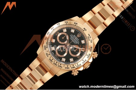Rolex - Daytona 116505 40mm RG/RG Blk/Dia VF DD4130